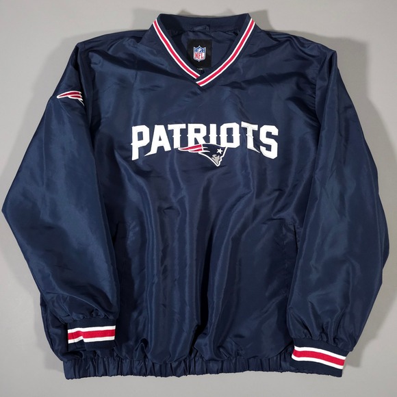 NFL Other - NFL New England Patriots Windbreaker Men XXL Blue V-Neck Pullover Jacket